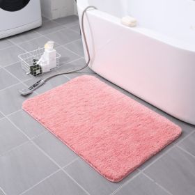 Thickened Plush Entrance Carpet Absorbent Non-slip Soft Kitchen Bathroom Bedroom Living Room Simple Floor Door Mat Home Decor (Color: Pink, size: 60x90CM(1.8cm thick))