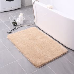 Thickened Plush Entrance Carpet Absorbent Non-slip Soft Kitchen Bathroom Bedroom Living Room Simple Floor Door Mat Home Decor (Color: Khaki, size: 60x90CM(1.8cm thick))