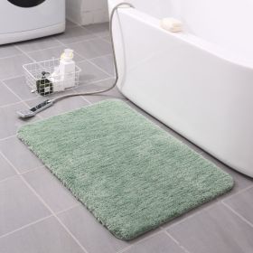 Thickened Plush Entrance Carpet Absorbent Non-slip Soft Kitchen Bathroom Bedroom Living Room Simple Floor Door Mat Home Decor (Color: Grass green, size: 60x90CM(3cm thick))