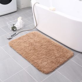 Thickened Plush Entrance Carpet Absorbent Non-slip Soft Kitchen Bathroom Bedroom Living Room Simple Floor Door Mat Home Decor (Color: Light Brown, size: 60x90CM(3cm thick))