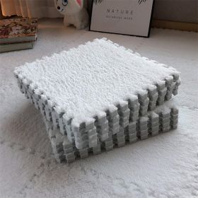 Living Room Carpet Tiles Interlocking Level Loop Square Carpet Tiles Area Rugs Play Mat (Color: Light Gray, size: 15pcs)