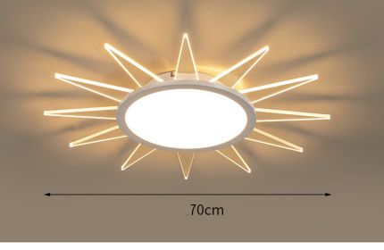 Led Living Room Lamp Modern Simple Atmosphere (Option: Remote controldimming-60cm)