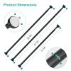 Shower Curtain Rod Adjustable Tension Curtain Rod Stainless Steel Spring Curtain Pole Heavy-Duty Steel for Bathroom Wardrobe Kitchen Balcony 31.5in/39