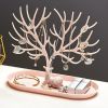 Deer Jewelry Display Stand Earrings Necklace Ring Jewelry Display Tray Jewelr Crystal Handle Antlers Jewelry Display Stand With Storage Drawer And Tra