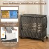 110L 2-Section Laundry Hamper with 2 Removable and Washable Liner Bags