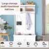 Hall Tree with Storage Shoe Bench for Entryway and Hallway, 4-in-1 Design Coat Racks with 4 Hooks for Living Room