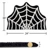 Spider Web Indoor Halloween Rug Plush Gothic Bathroom Mat, Non-Slip