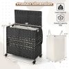 110L 2-Section Laundry Hamper with 2 Removable and Washable Liner Bags