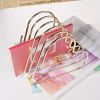 1 Set Of Creative Metal Retractable Book Stand Shelf, Desktop Storage Book File, Heart-shaped Iron Bookshelf