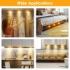 2Pack Rechargeable Cabinet Light Motion Sensor Light Cordless LED Closet Lamp 3 Colors Dimmable Light for Kitchen Cabinet