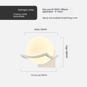 Simple Bedroom Bedside European Wall Lamp (Option: Milky White Cover-5W Warm Light)