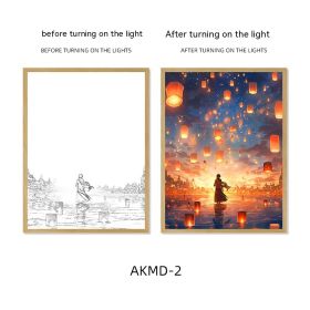 Couple Watch Fireworks Healing Lighting Painting Small Night Lamp Pendulum Painting (Option: AKMD2-Large Style 4)