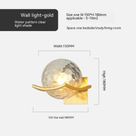 Simple Bedroom Bedside European Wall Lamp (Option: Golden Water Pattern-5W Warm Light)